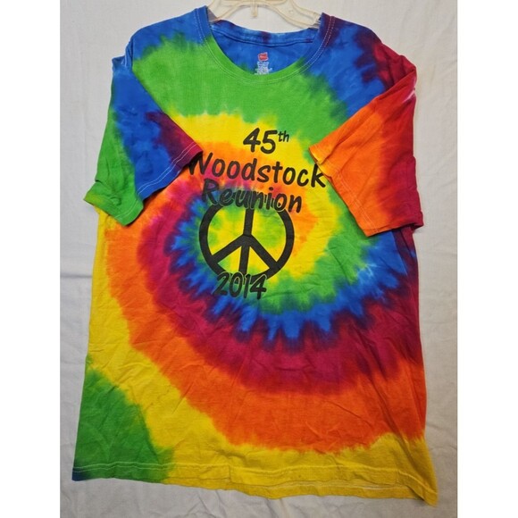 Hanes Comfort Soft Heavy Weight X Large Woodstock 45th Re Union 2014 Pre Loved - Picture 4 of 8